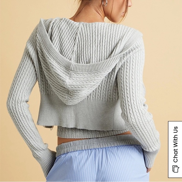 Beverly and beck matching knit hoodie and top - Picture 3 of 6